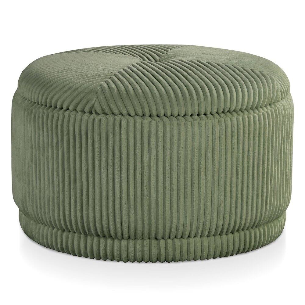 Front. Furniture of America - Furniture of America Curran Storage Ottoman - Green.