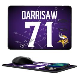 Keyscaper - Christian Darrisaw Minnesota Vikings Wireless Charger and Mouse Pad - Black