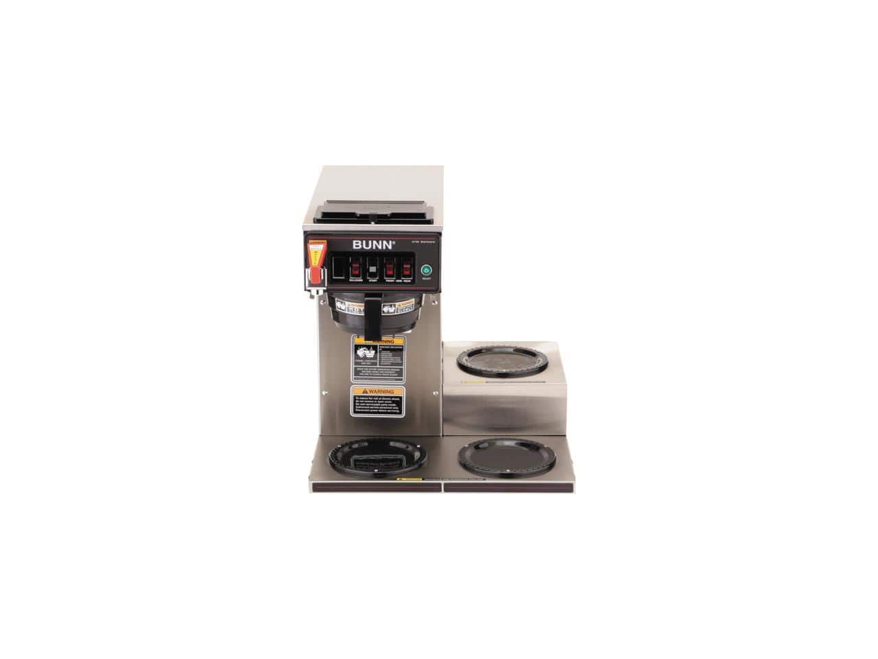 BUNN - 12950.0212 CWTF15-3 Automatic Commercial Coffee Brewer with 3 Lower Warmers - Black