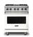 Front. Viking - 30-Inch Dual Fuel Freestanding Range - Pure White.