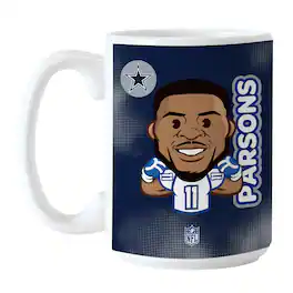 Logo Brands - Micah Parsons Dallas Cowboys 15oz. Player Caricature Mug - Multicolor