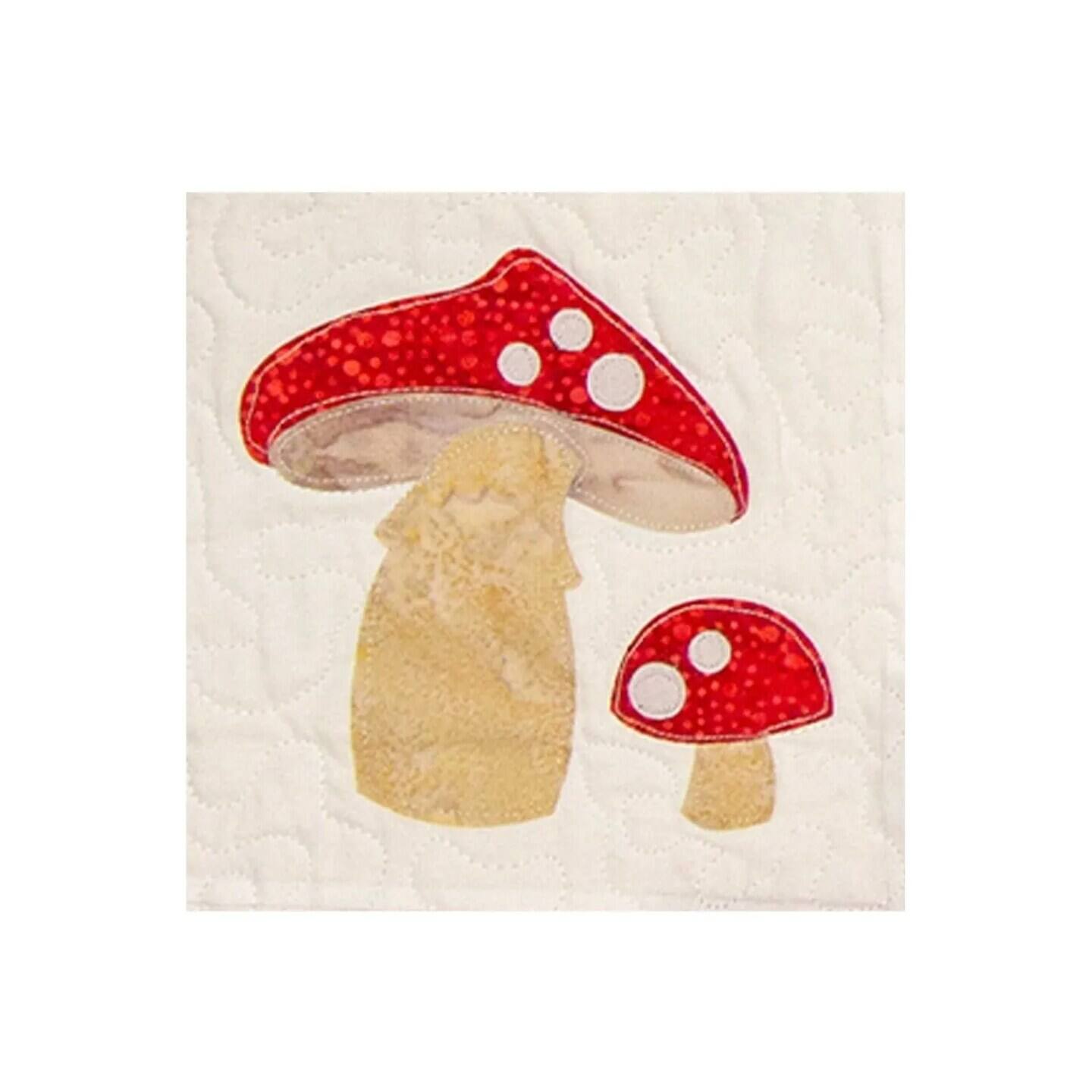 Angle. AccuQuilt - GO! Mushroom Medley Die by Janine Lecour - Multicolor.