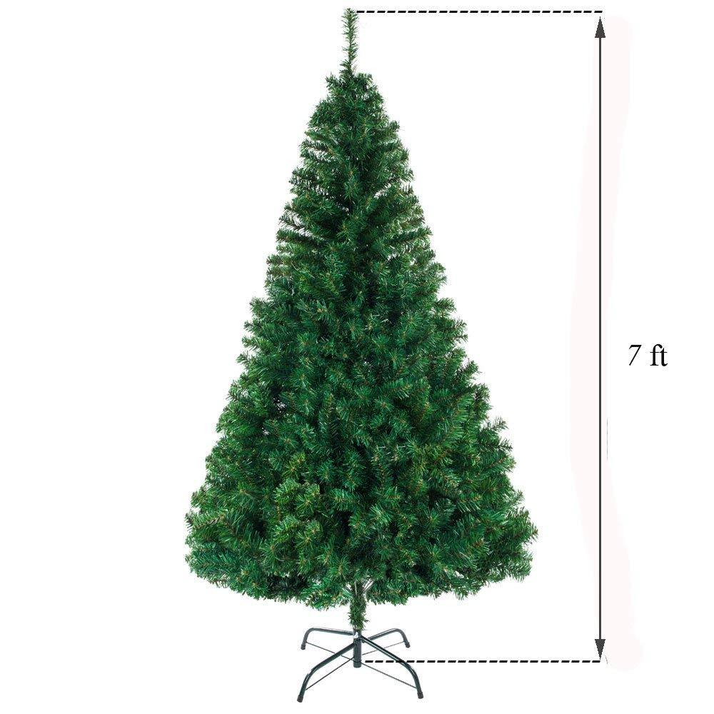 Alt View 1. Winado - 7 FT PVC Christmas Tree Artificial Premium Hinged Spruce Full Tree 1334 Branch for Holiday Decoration - Green.