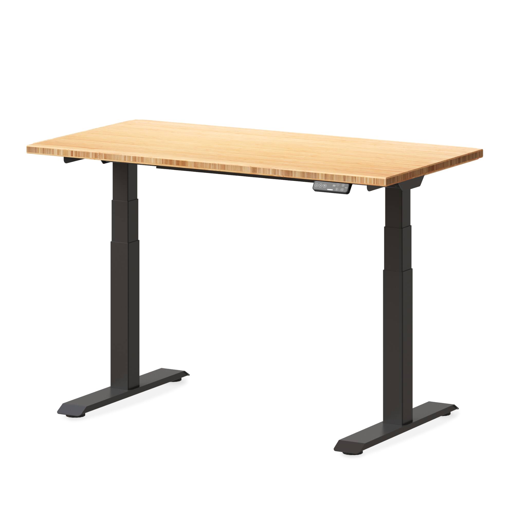 Angle. FlexiSpot - FlexiSpot E7 48''W Electric Adjustable Standing Desk, Bamboo/Black - Bamboo.