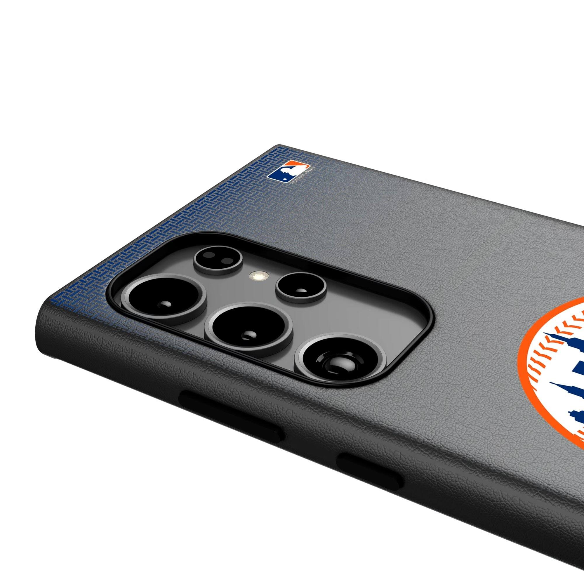 Alt View 3. Keyscaper - Linen Galaxy Magnetic Bump Case - S25 - Black.