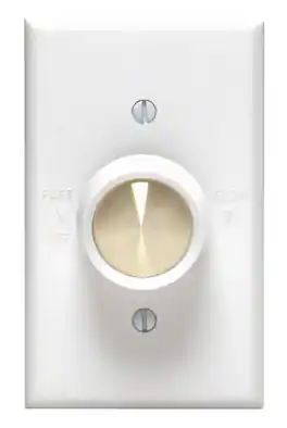 Leviton - Full-Range Variable Fan Speed Control, 120 Vac, 5 A, Rotary, Model 612-6616-W - White