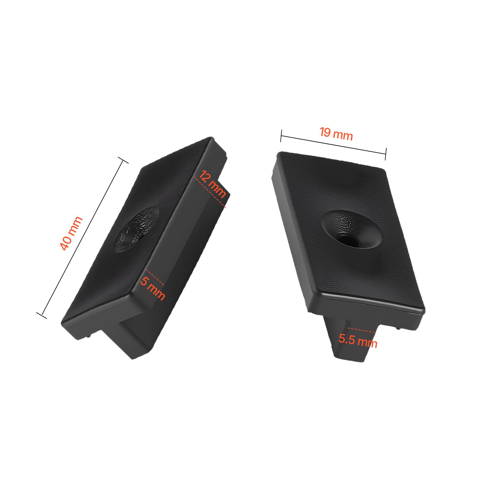 Alt View 4. VEVOR - 500PCS Hidden Deck Fasteners for Composite Decking Board, Universal Composite Clips & Plastic Hidden Fasteners - Black.