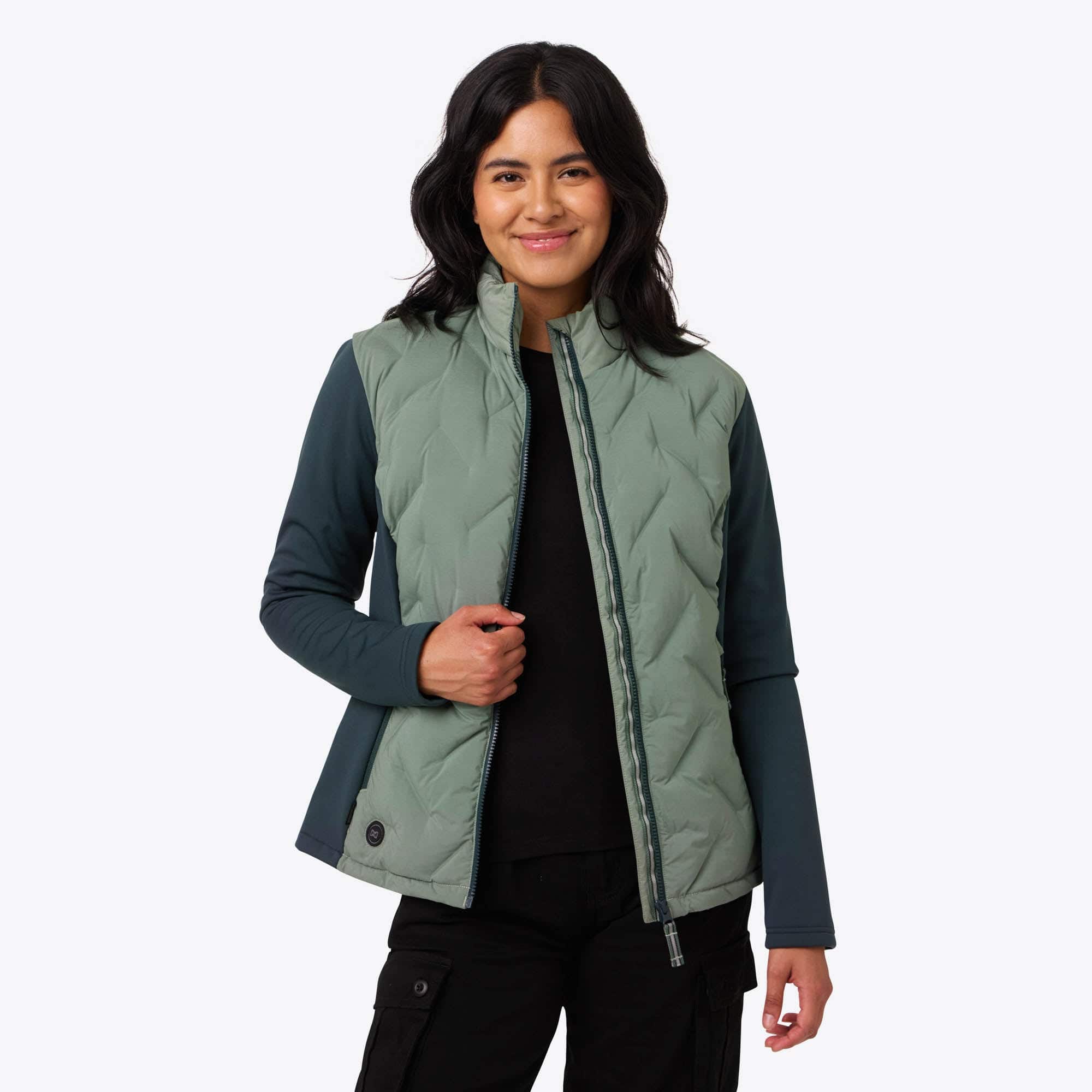 Mobile Warming - Women's Aria Hybrid Heated Jacket - Sage/Olive