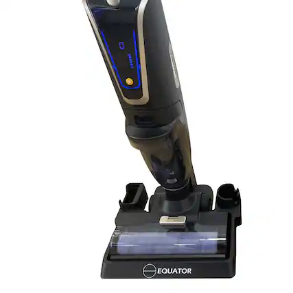 Front. Equator - Equator 3-in-1 Vac Sweep Mop Floors+Carpet Self-clean, voice prompt, light 8 lbs - Black.