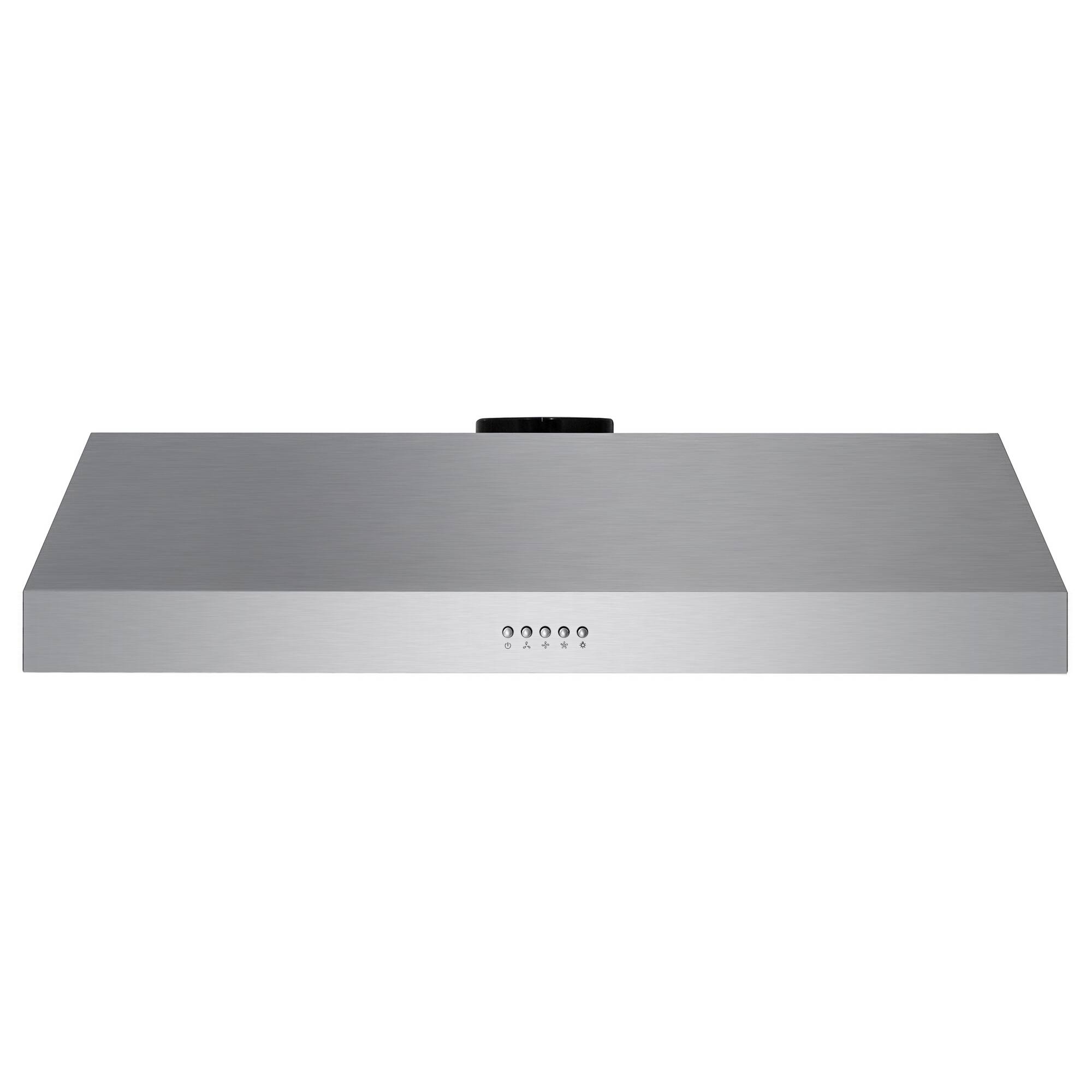 Alt View 2. COSMO - UC36 36 in. Haven Collection 380 CFM Ducted Under Cabinet Range Hood, LED Lights, Button Controls - Stainless Steel.