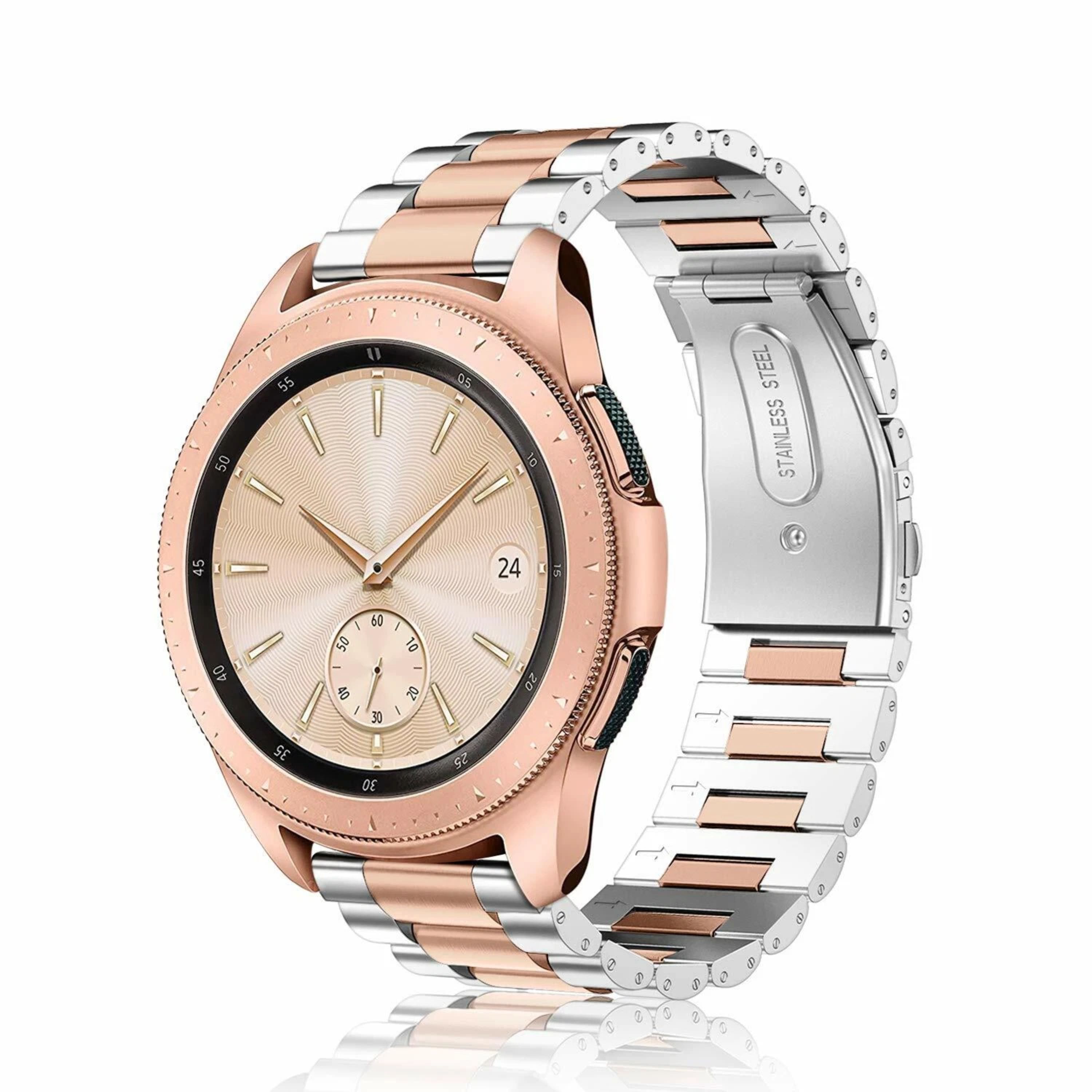 Kitcheniva - 20mm Stainless Steel Metal Wrist Band For Samsung Galaxy Gear S2 Classic Rose Gold/Silver - Rose Gold & Silver