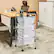 Alt View 5. Costway - 4 Drawers Metal Rolling Storage Cart Scrapbook Supply & Paper Home Office - Clear.