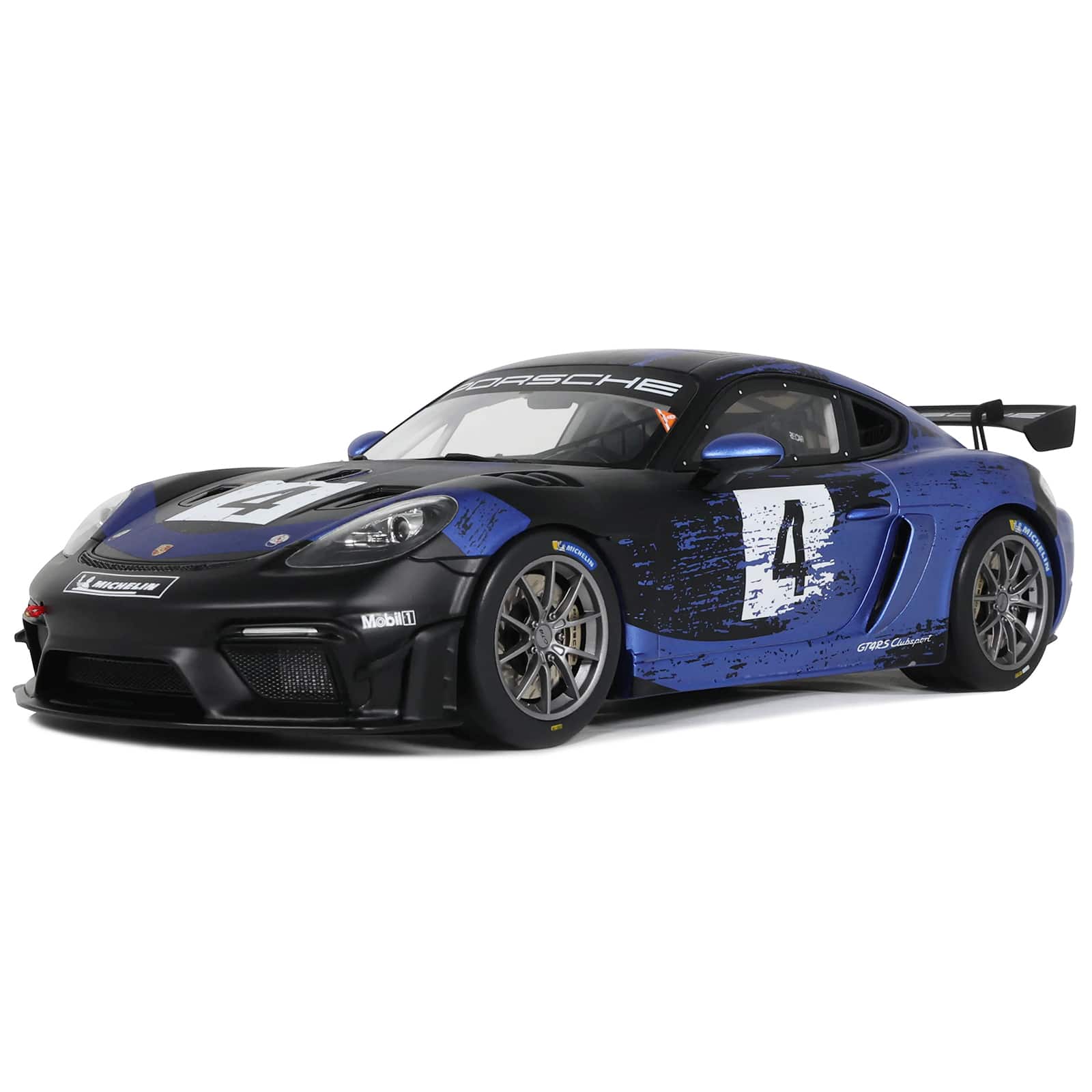 2021 Porsche Cayman 718 GT4 RS Clubsport #4 Black with Blue Graphics Limited Edition 1/18 Model Car by Otto Mobile price history on PriceWatchPro