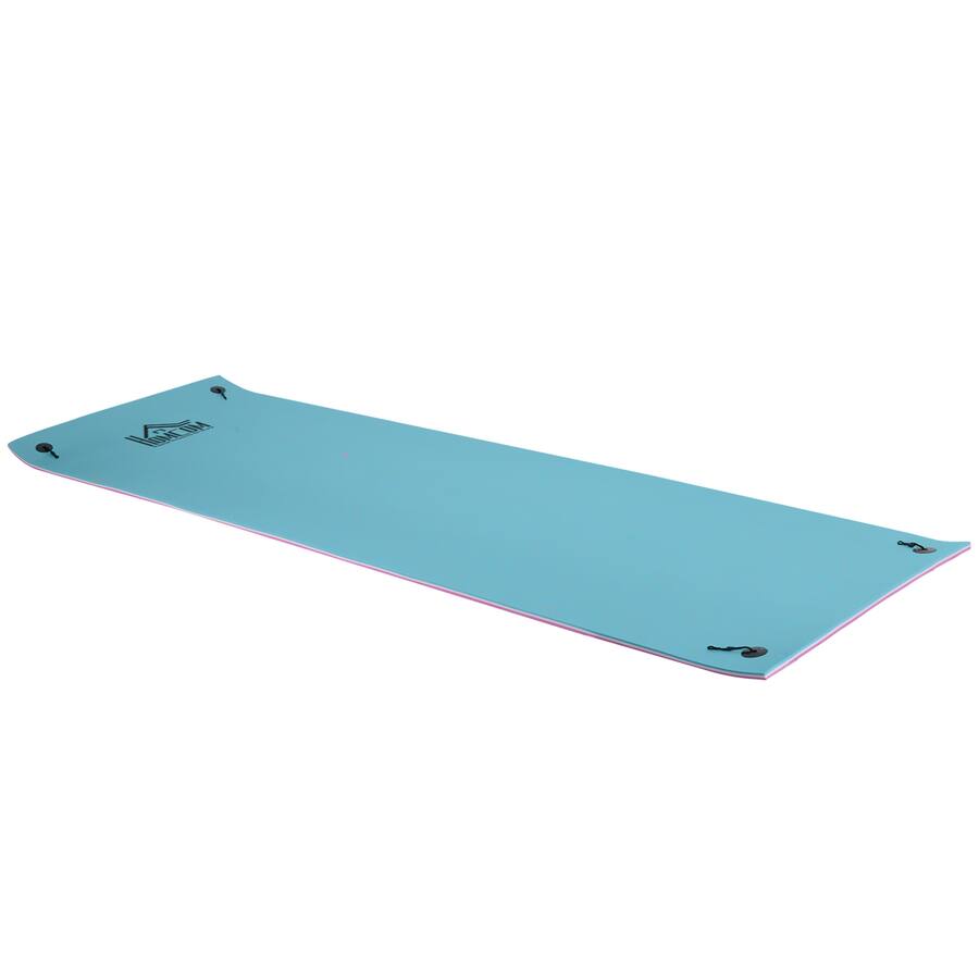 Faom Float Mat Homcom 17' x 5' Floating Water Mat, 3 Layer Swimming Pool Float ...
