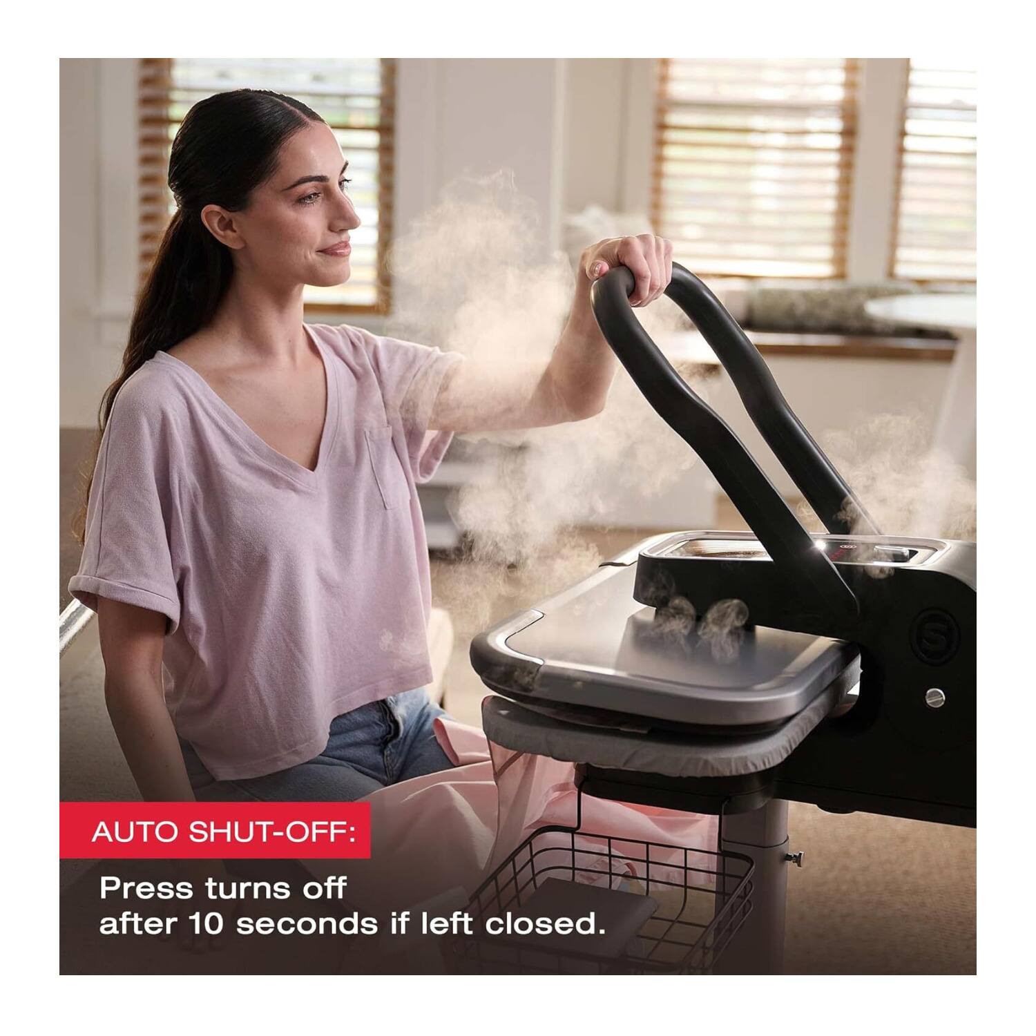 AUTO SHUT-OFF:  
Press turns off after 10 seconds if left closed.