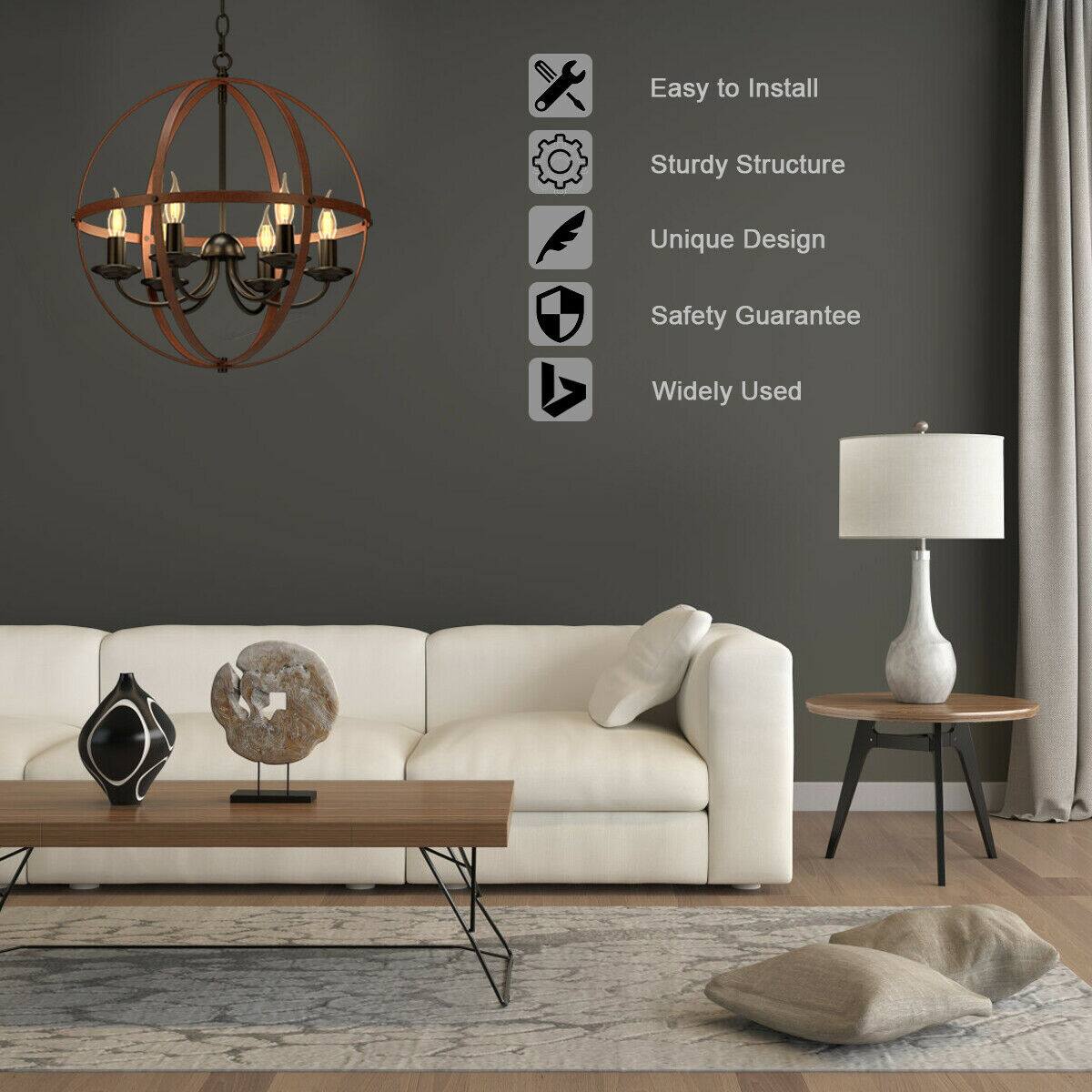 Easy to Install  
Sturdy Structure  
Unique Design  
Safety Guarantee  
Widely Used