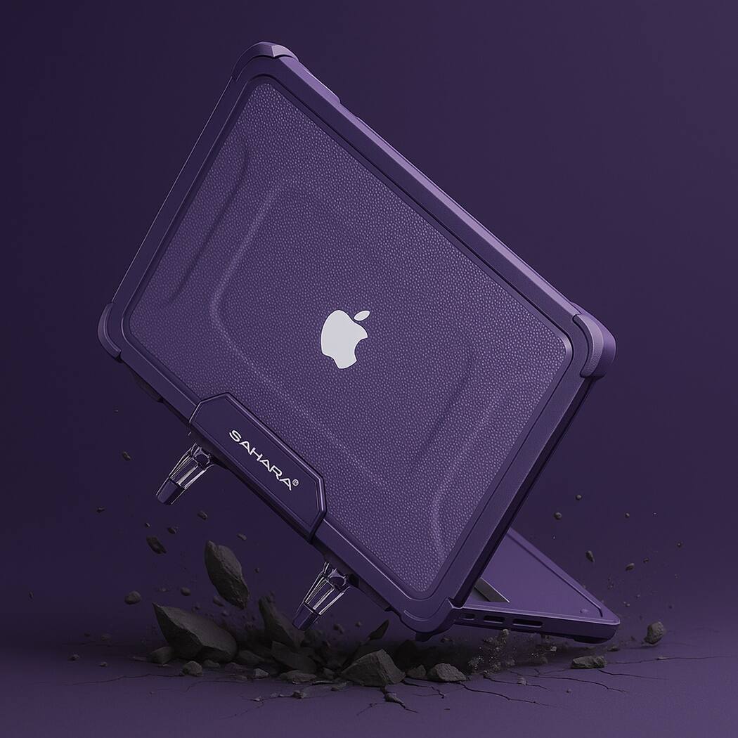 Alt View 17. SaharaCase - Raider ProArmor Case for Apple MacBook Air 13" M2/M3/M4 (2022-2025) Laptops - Purple Orchid.