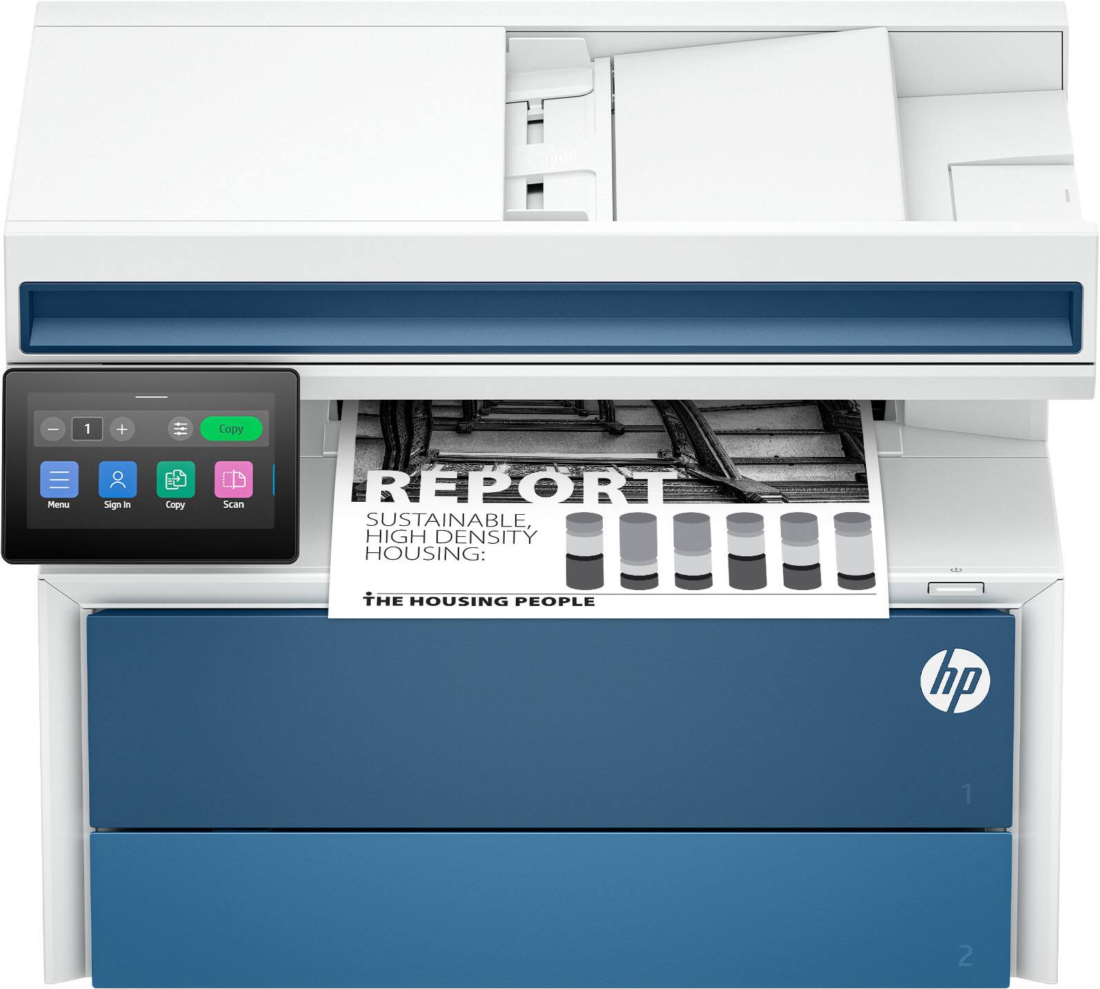 HP - LaserJet Pro MFP 4112dw Wireless AI-Enabled Black-and-White All-in-One Laser Printer - White