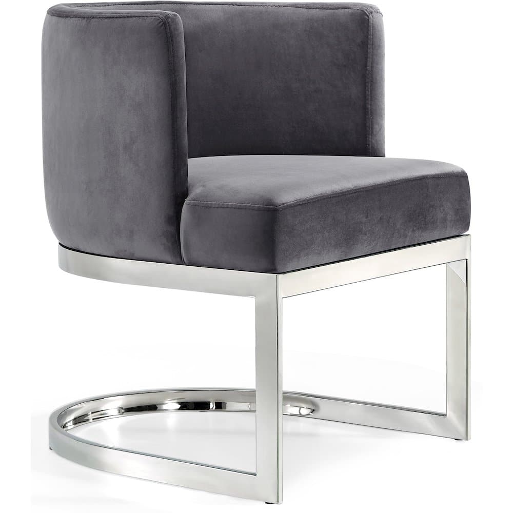 Meridian Furniture - Gianna Grey Velvet Dining Chair - Gray