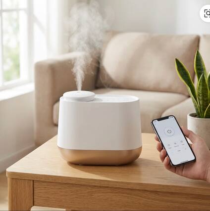 Front. Lume Cove - Smart Fragrance Diffuser for Small to Medium Areas - White.