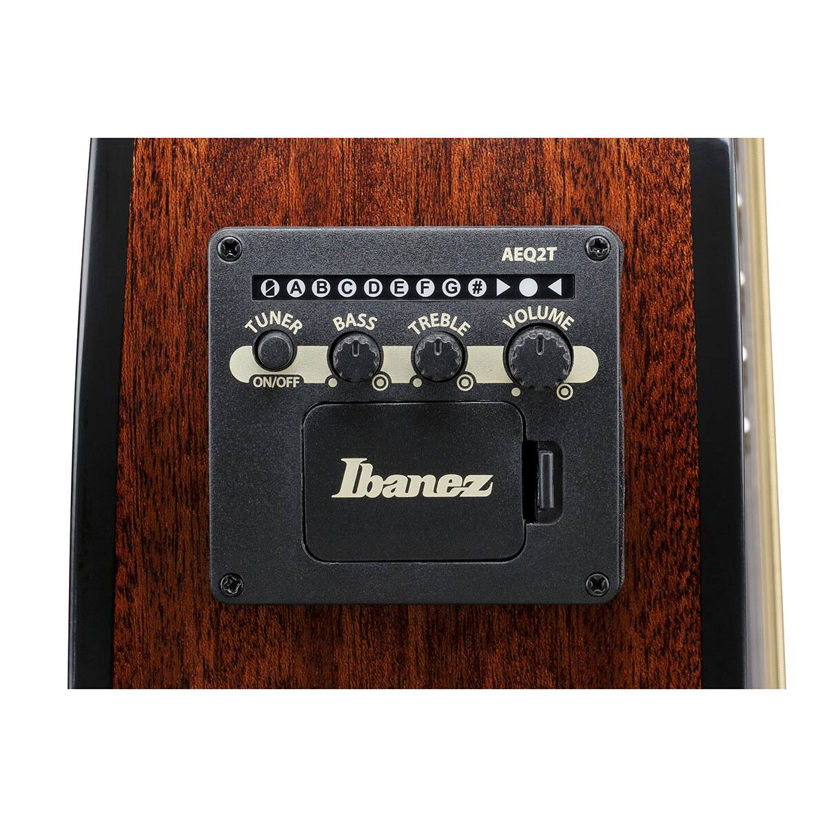 AEQ2T  
A B C D E F G #  
TUNER BASS TREBLE VOLUME ON/OFF  
Ibanez