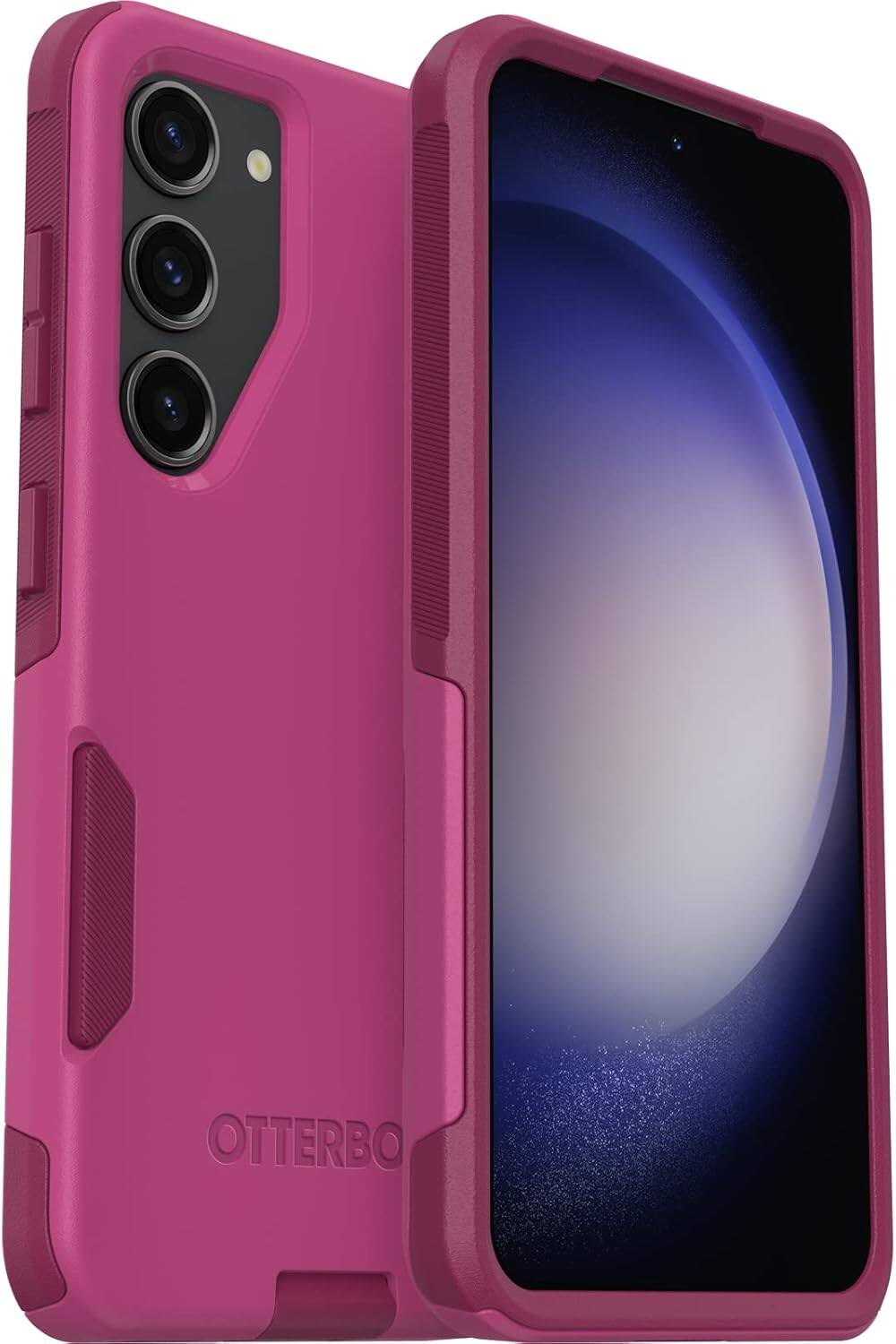 Left. OtterBox - OtterBox Galaxy S23 Commuter Series Case - INTO The Fuchsia (Pink), Slim & Tough, Pocket-Friendly, with Port Protection - Pink.