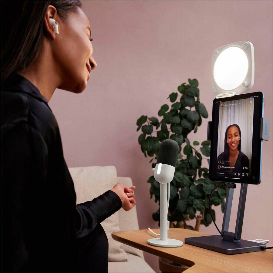 Alt View 1. Elgato - Elgato Wave Neo Wired Condenser Microphone for Computer, Recording, Voice, Meeting Room, Professional Audio, Gaming - Red.