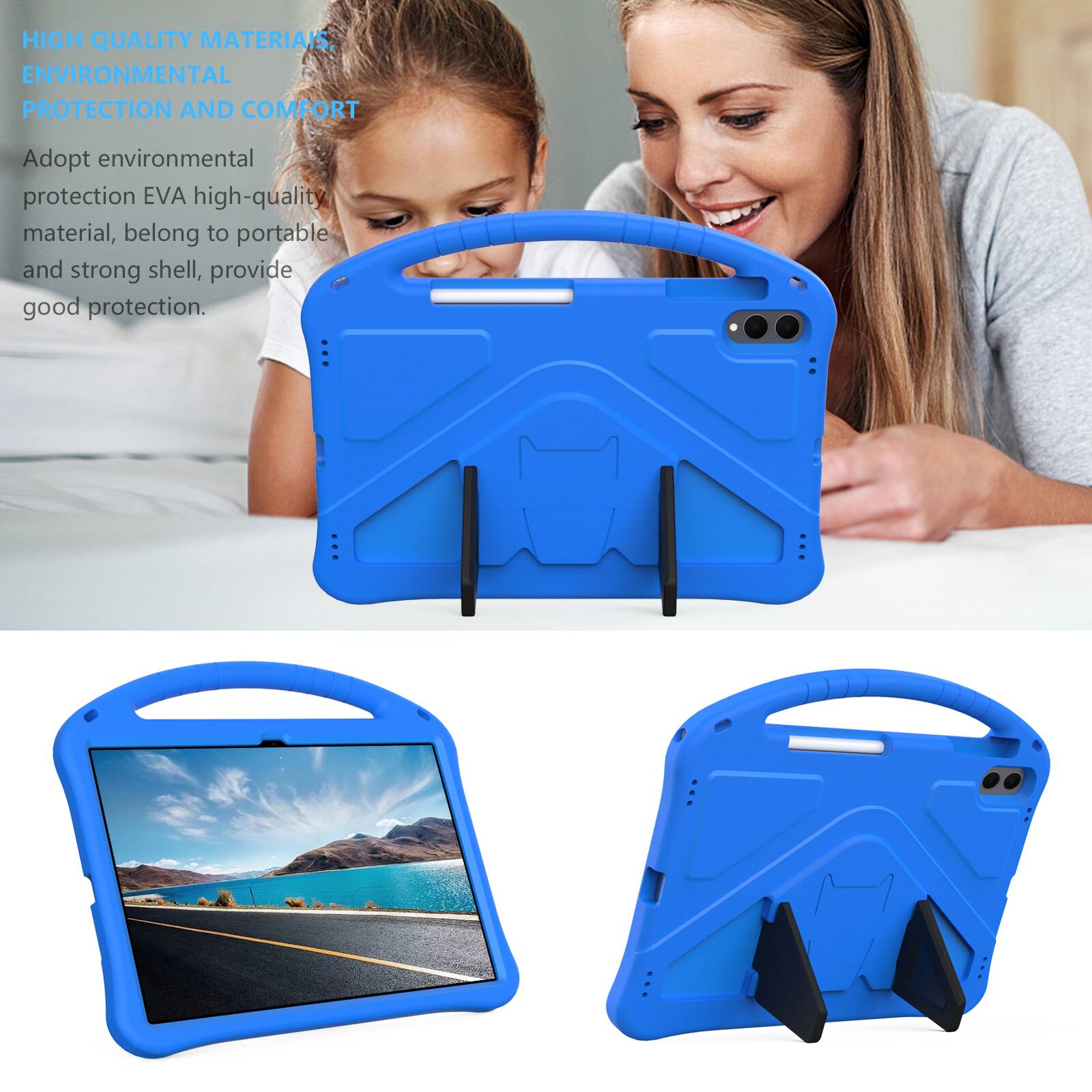 HIGH QUALITY MATERIALS, ENVIRONMENTAL PROTECTION AND COMFORT

Adopt environmental protection EVA high-quality material, belong to portable and strong shell, provide good protection.
