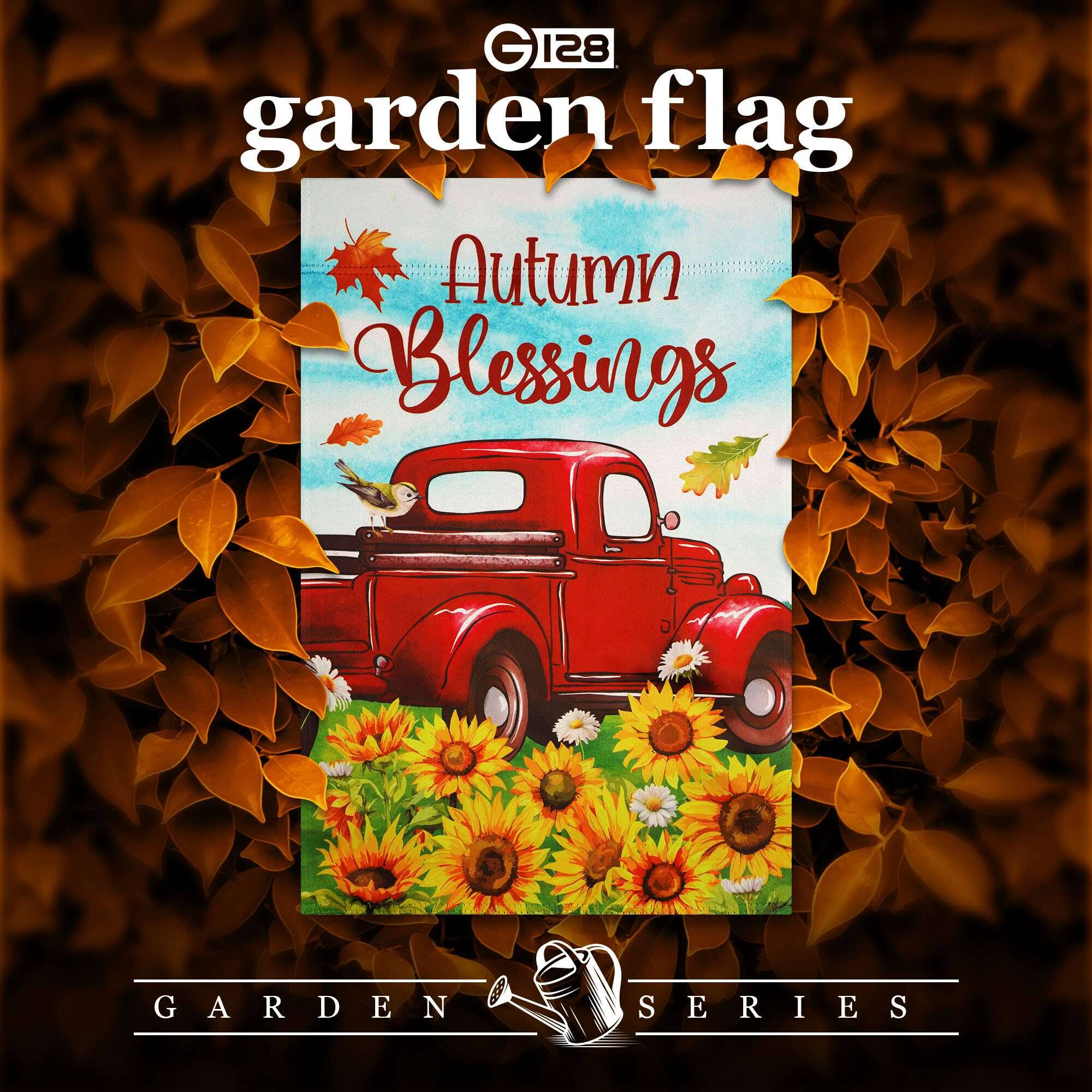 G 128 garden flag Autumn Blessings  
GARDEN SERIES