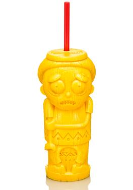ThinkGeek - Geeki Tikis Rick and Morty Plastic Tumbler | Morty | Holds 21 Ounces - Yellow