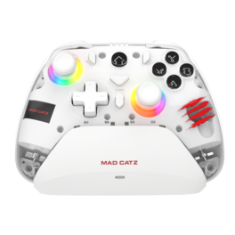 Mad Catz - C.A.T. 17 Customizable Ergonomic Game Controller with Adjustable Trigger Actuation - White