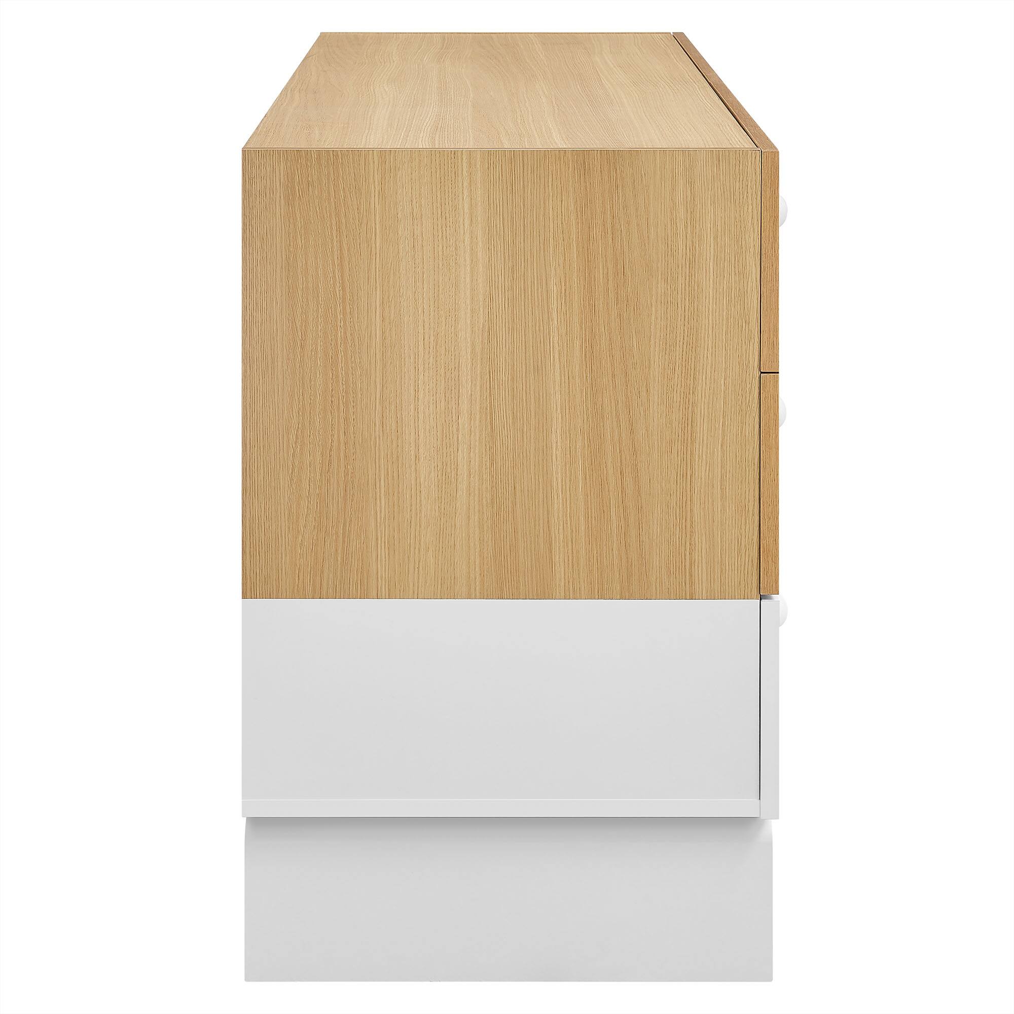 Alt View 2. Modway - Nolia 6-Drawer Color Block Dresser by Modway - Oak White.