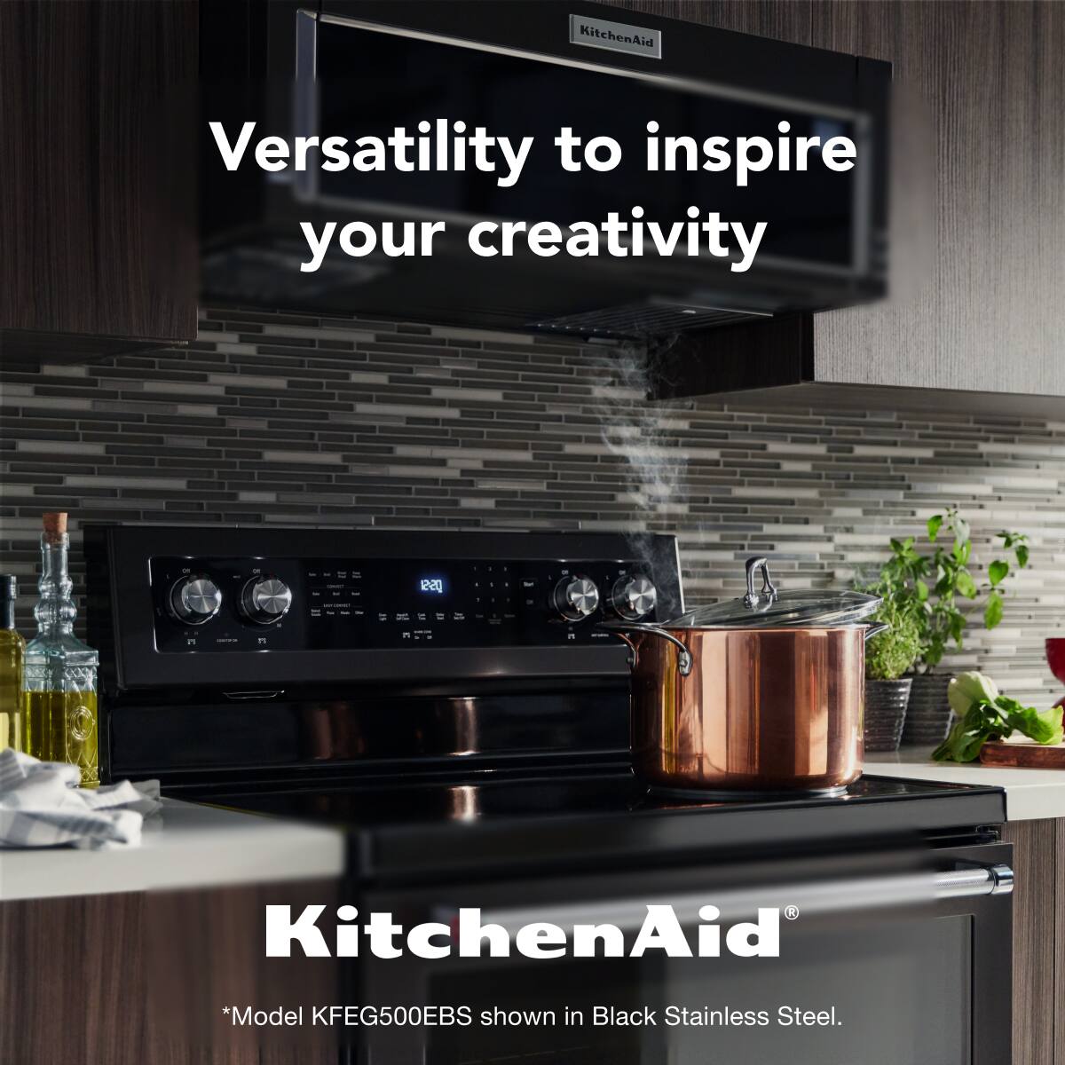 Versatility to inspire your creativity

KitchenAid

*Model KFEG500EBS shown in Black Stainless Steel.