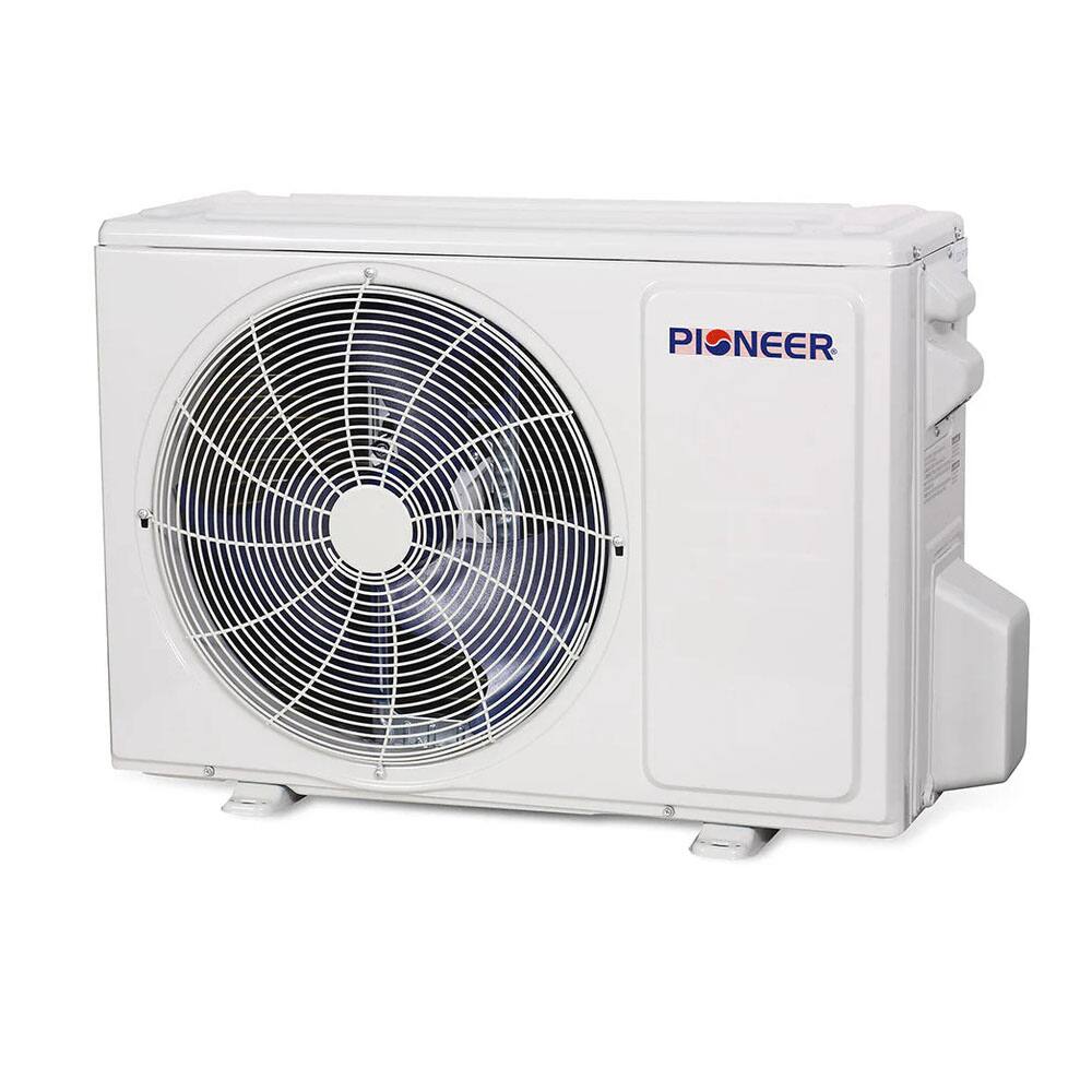 Back. Pioneer - Quantum Ultra 12,000 BTU 1 Ton 22 SEER Single-Way Ceiling Cassette Mini Split Air Conditioner with Heat Pump 230-Volt - White.