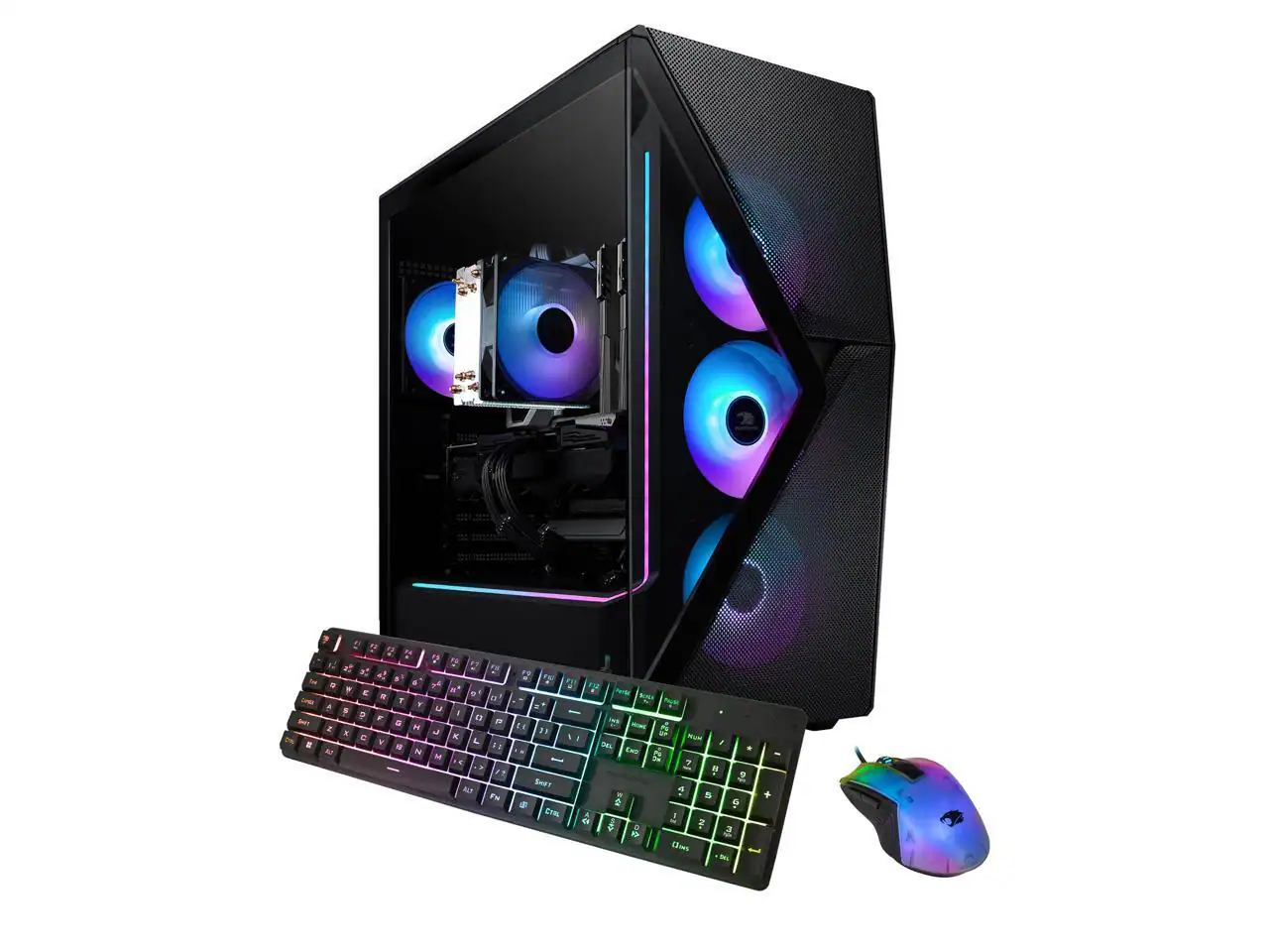 iBUYPOWER - Gaming PC - AMD Ryzen 7 5700, RTX 4060 Ti 8GB, 16GB DDR4, 1TB NVMe SSD - Black