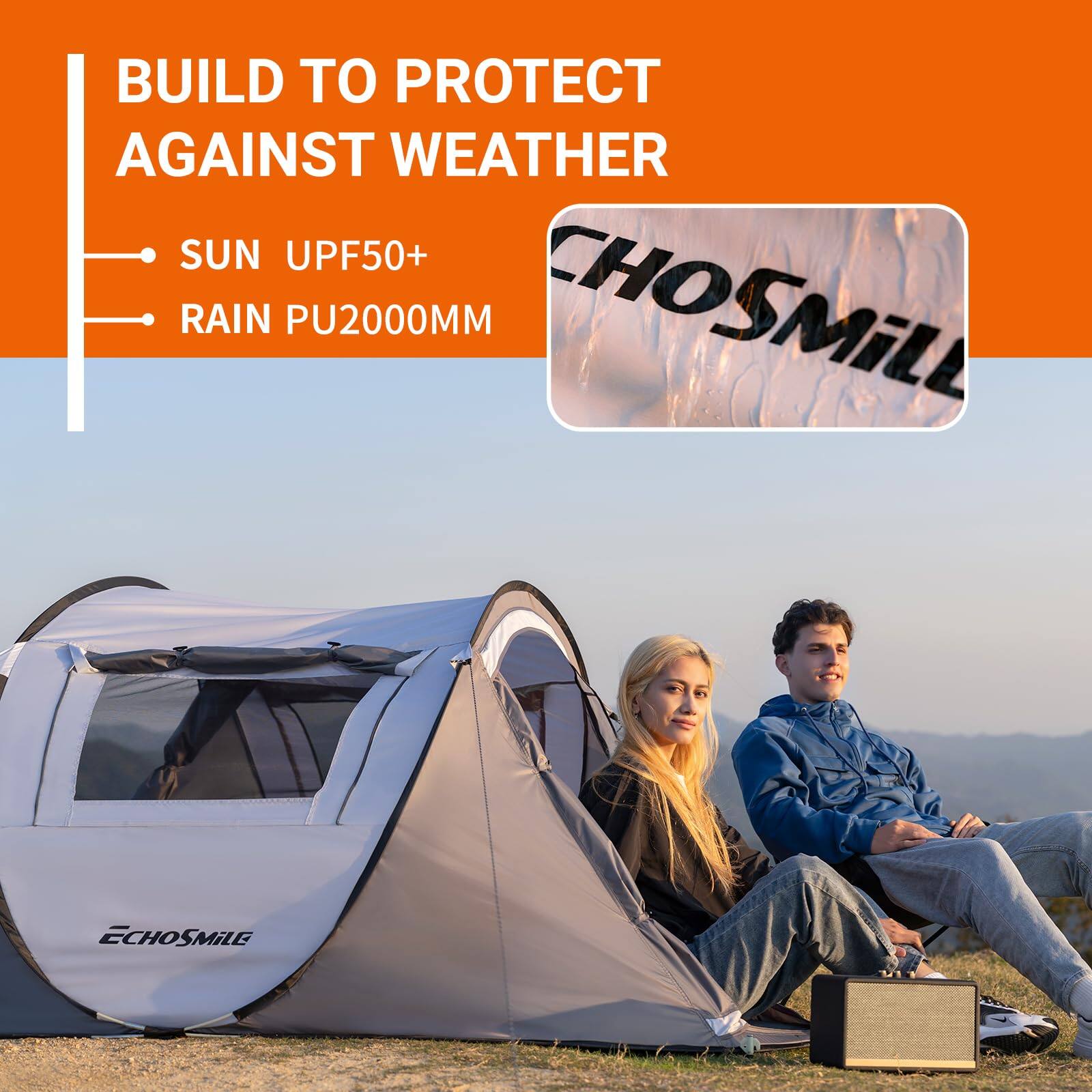 BUILD TO PROTECT AGAINST WEATHER
- SUN UPF50+
- RAIN PU2000MM
CHOSMILE