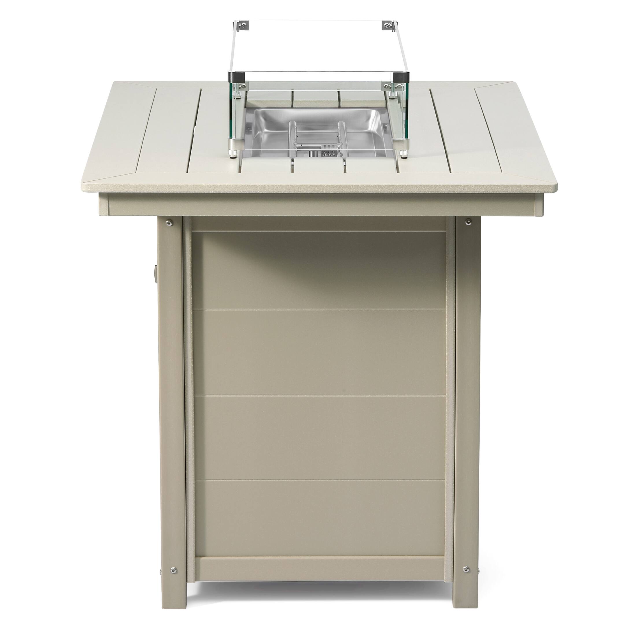Alt View 1. WestinTrends - WestinTrends Helios 46" Modern Outdoor Patio Gas Propane Rectangle Fire Pit Table - Sand.