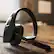 Alt View 7. BlueParrott - Pro B450 Wireless Bluetooth Mono Headset with 98% AI Voice Isolation Mics, ANC audio, and All-Day Comfort - Black.