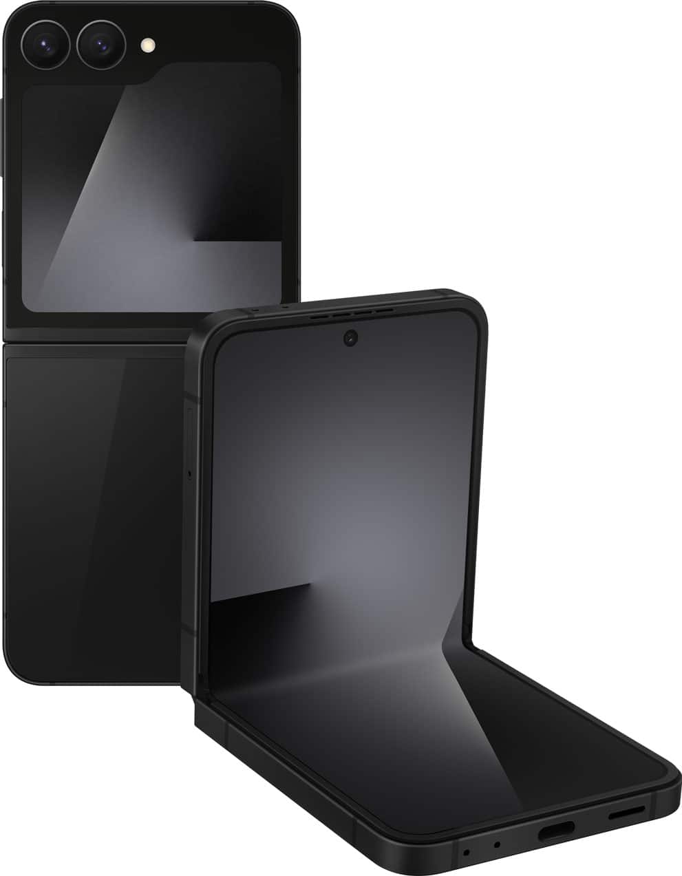 Front. Samsung - Galaxy Z Flip7 FE 256GB (Unlocked) - Black.