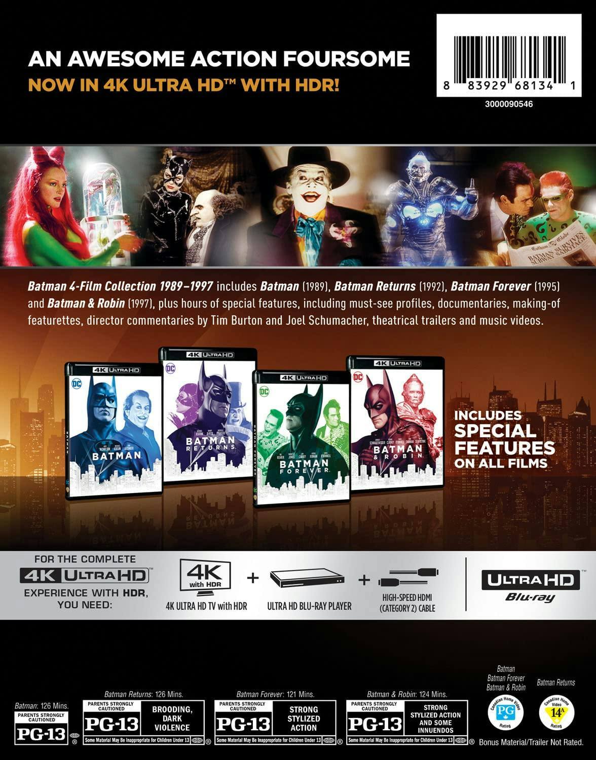 Back. Batman 4K Film Collection   - 4K Blu-Ray.