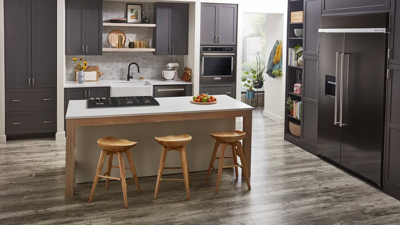 Alt View 9. KitchenAid - 29.4 Cu. Ft. Side-by-Side Refrigerator with Ice and Water Dispenser - Black Stainless Steel with PrintShield Finish.