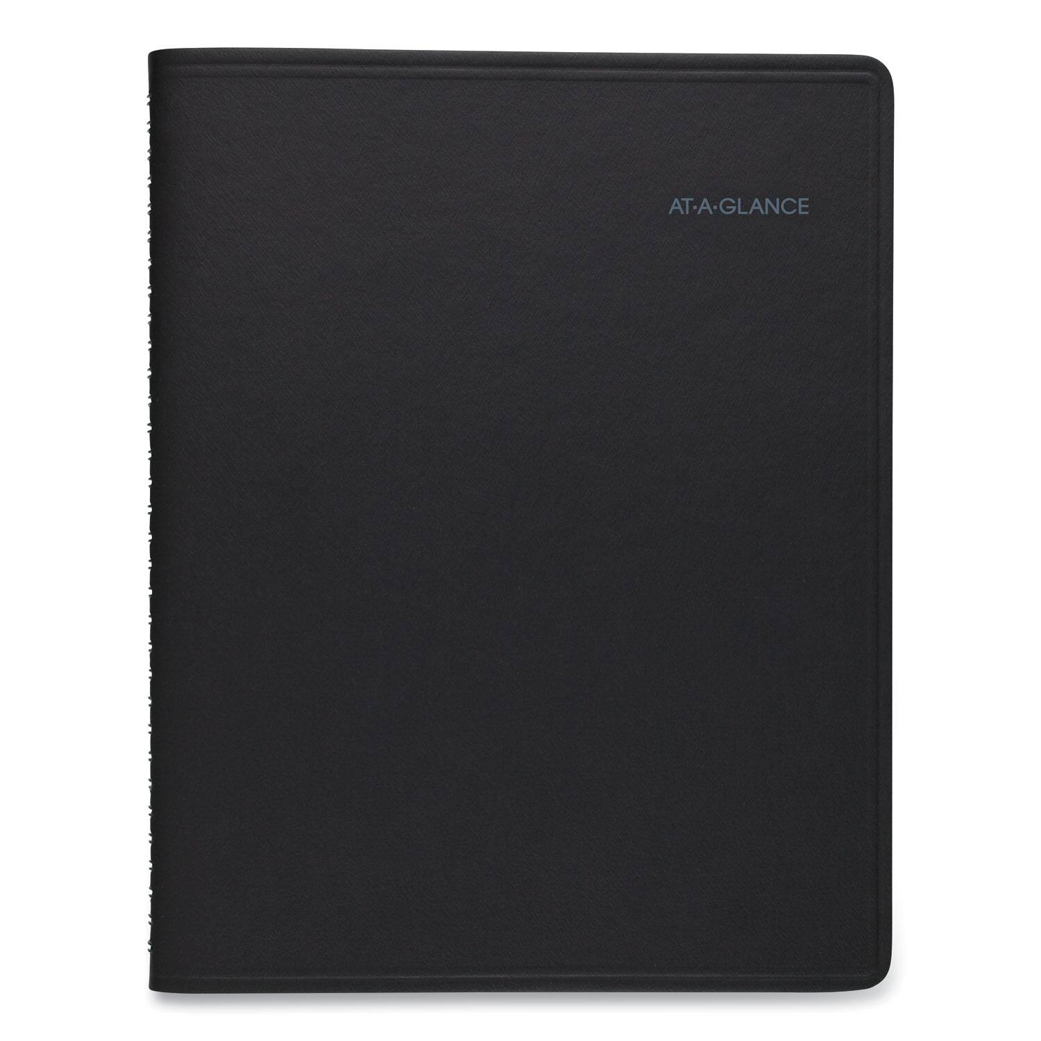 Left. AT-A-GLANCE - QuickNotes Monthly Planner 11 x 8.25 Black Cover 12 Month Jan to Dec 2026.