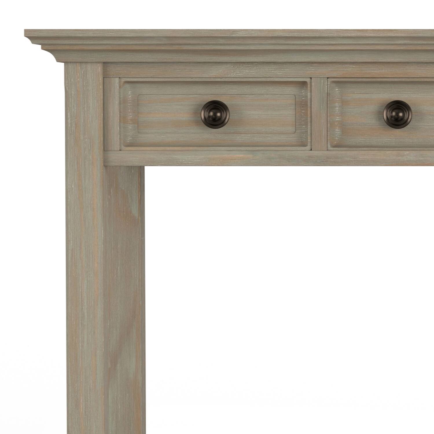 Alt View 7. Simpli Home - Amherst SOLID WOOD Transitional 54 inch Wide Desk in Distressed Grey - Distressed Grey.