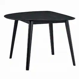 Manhattan Lane - Rory Dining Table, 43 Inch Half Moon Top, Scandinavian Wood - Black