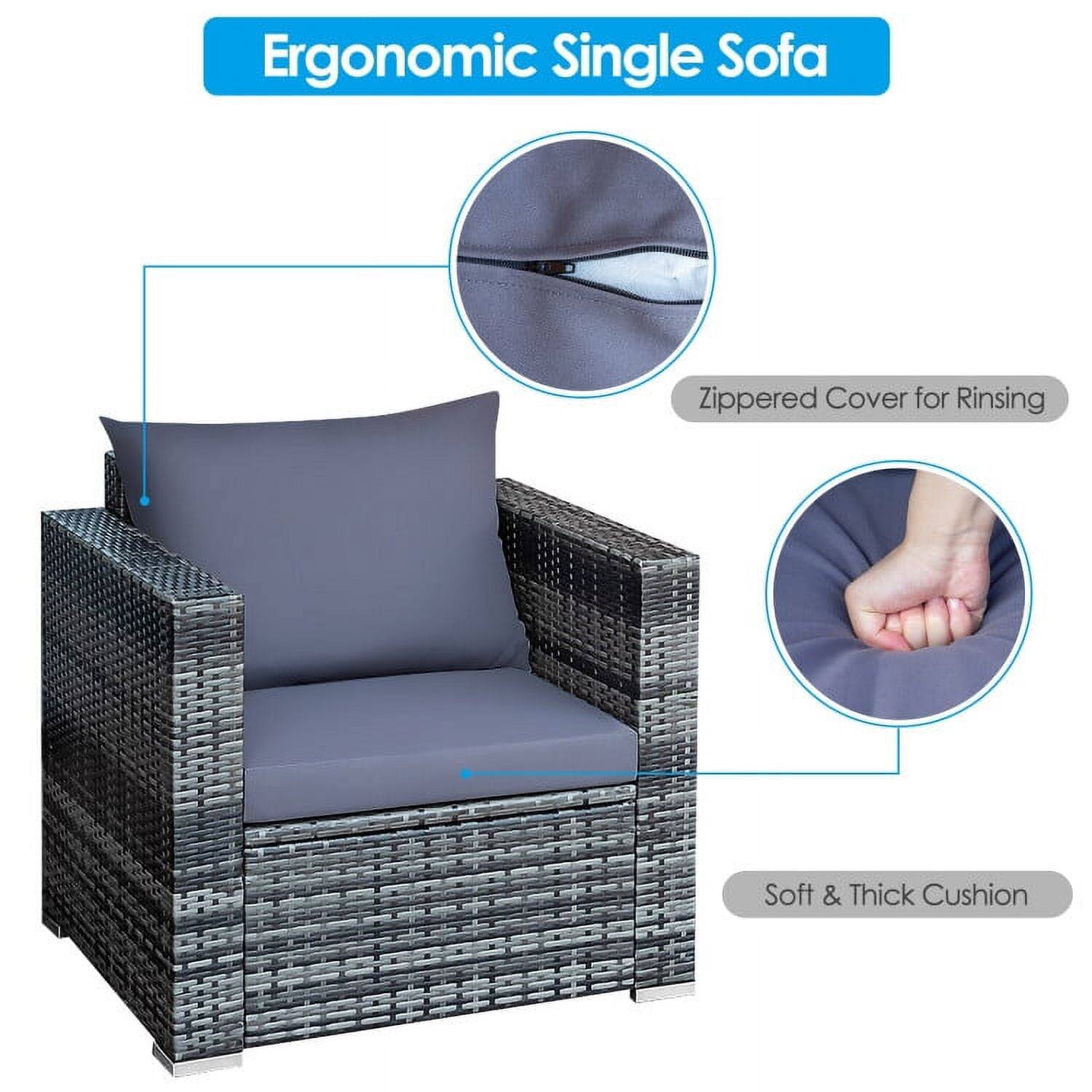 Ergonomic Single Sofa

- Zippered Cover for Rinsing
- Soft & Thick Cushion