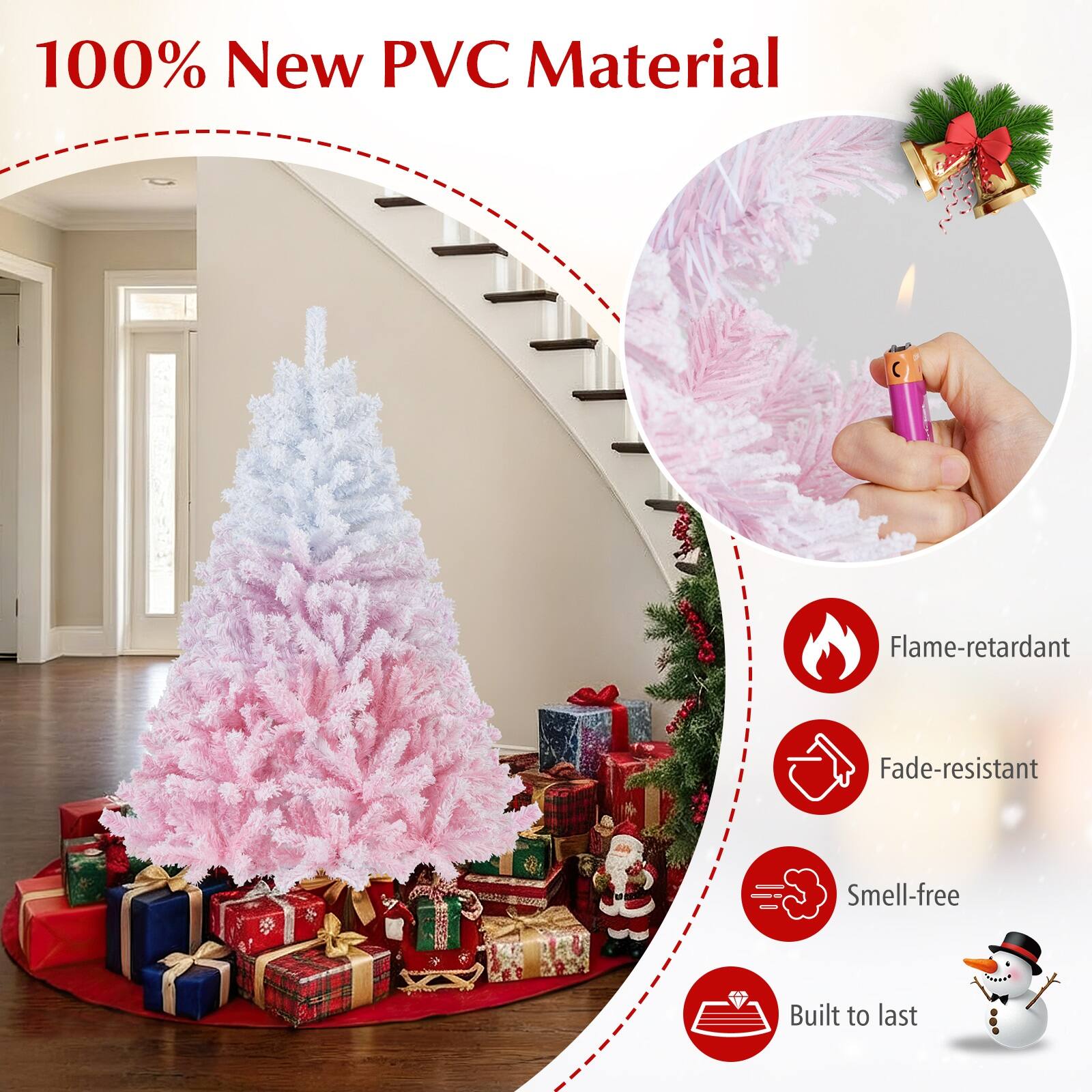 100% New PVC Material

- Flame-retardant
- Fade-resistant
- Smell-free
- Built to last