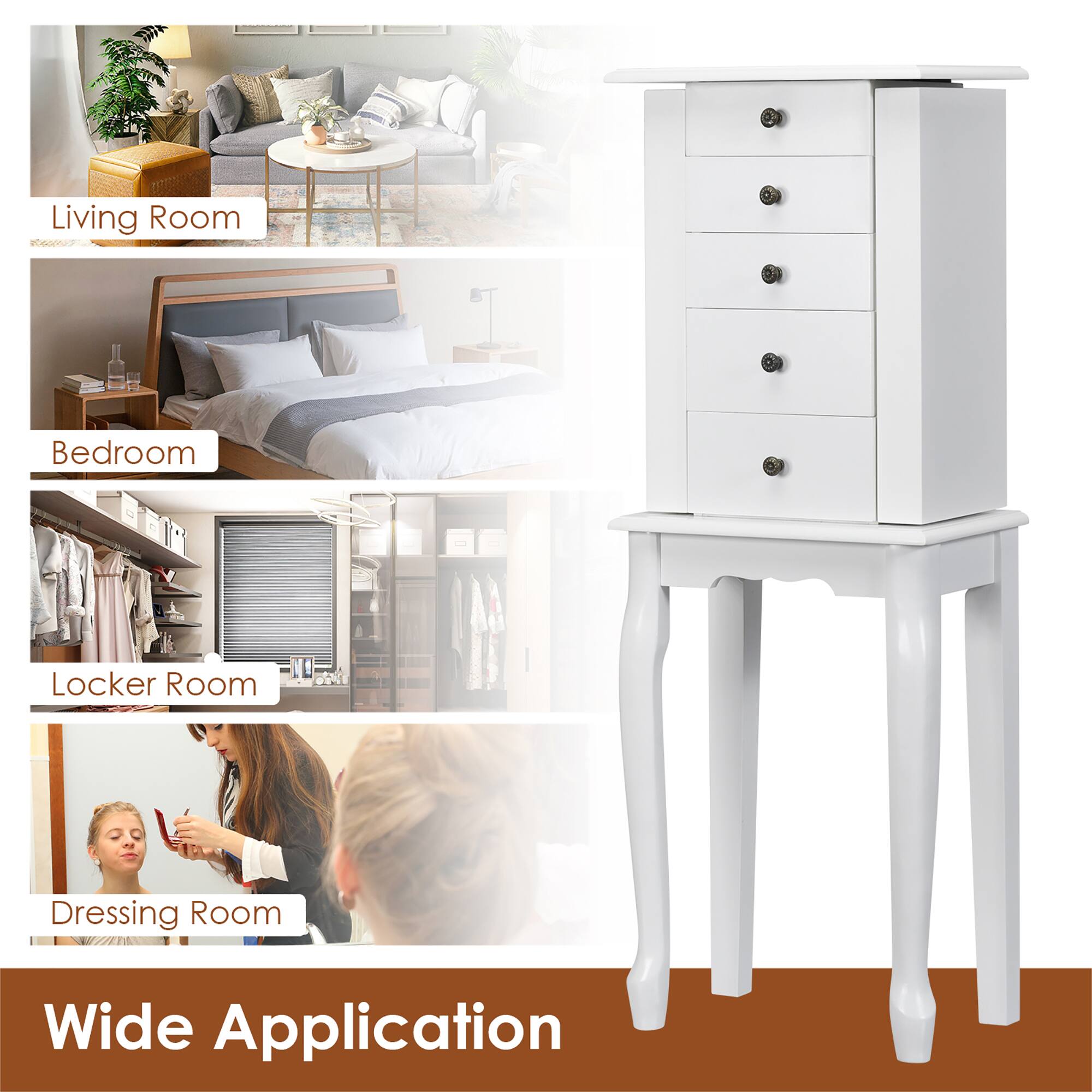 Living Room, Bedroom, Dressing Room, Locker Room, Wide Application.