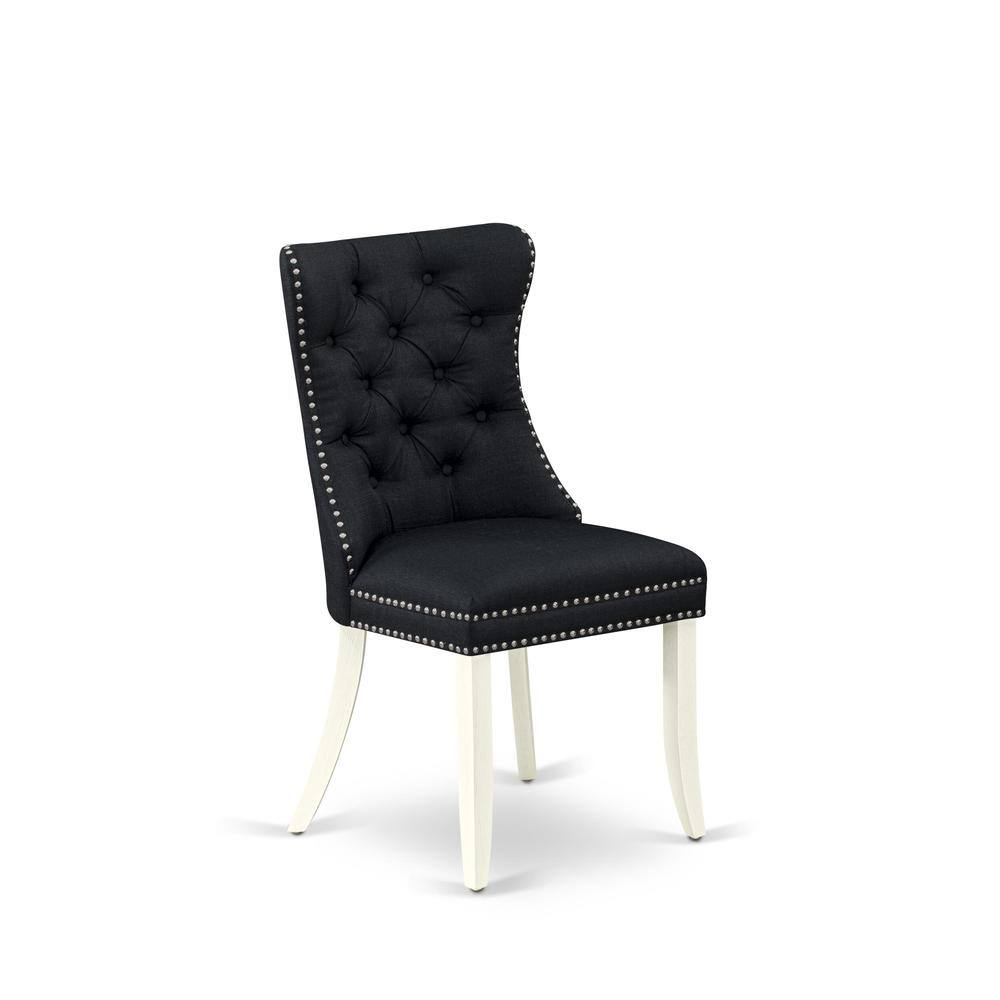 Left. East West Furniture - Parson Dining Chairs - White.