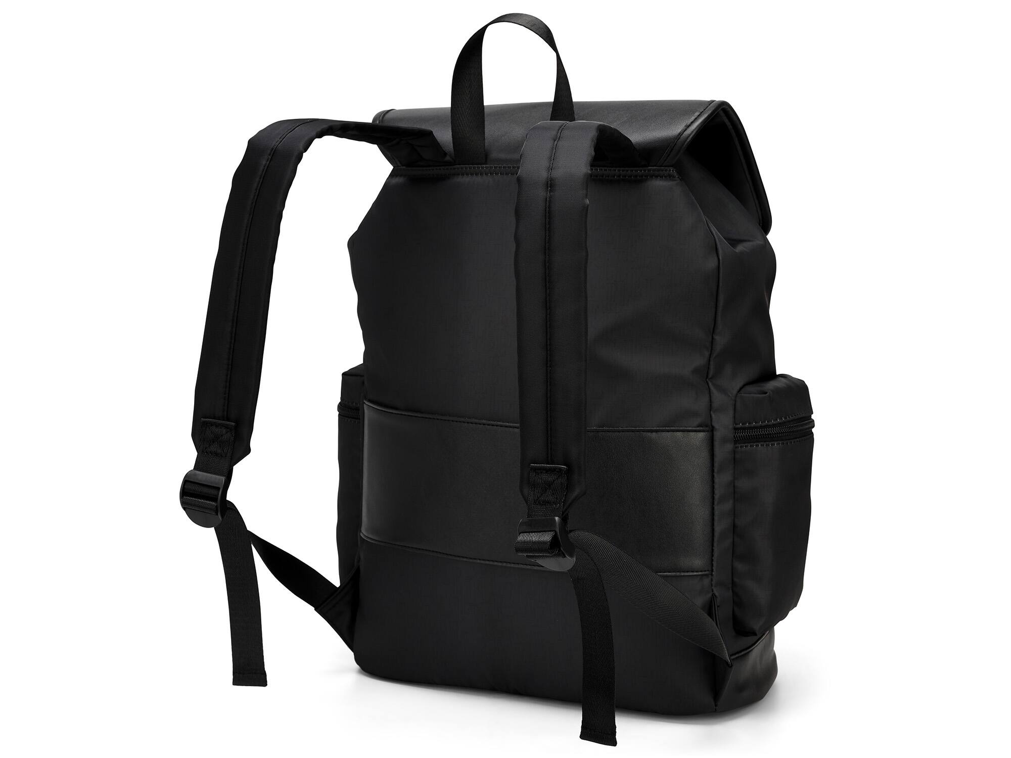 Back. Elle - ELLE Wayfarer 23L Monogram Travel Backpack - Black - Black.