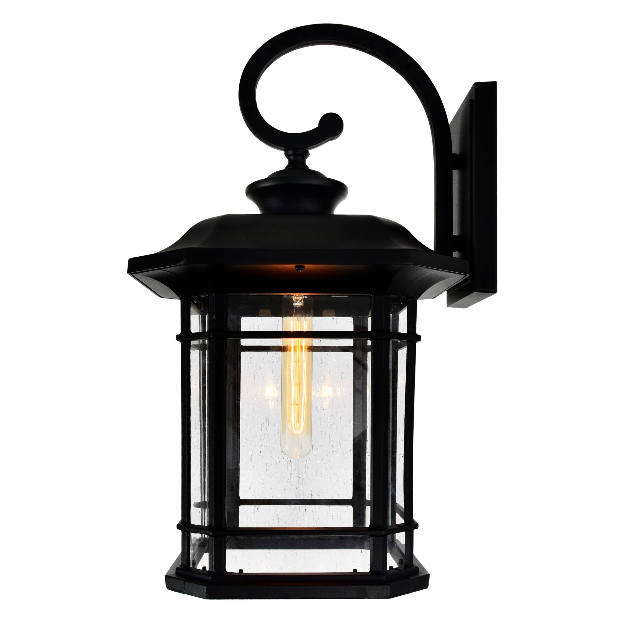 Left. CWI Lighting - Blackburn 1 Light Black Outdoor Wall Light - Black.